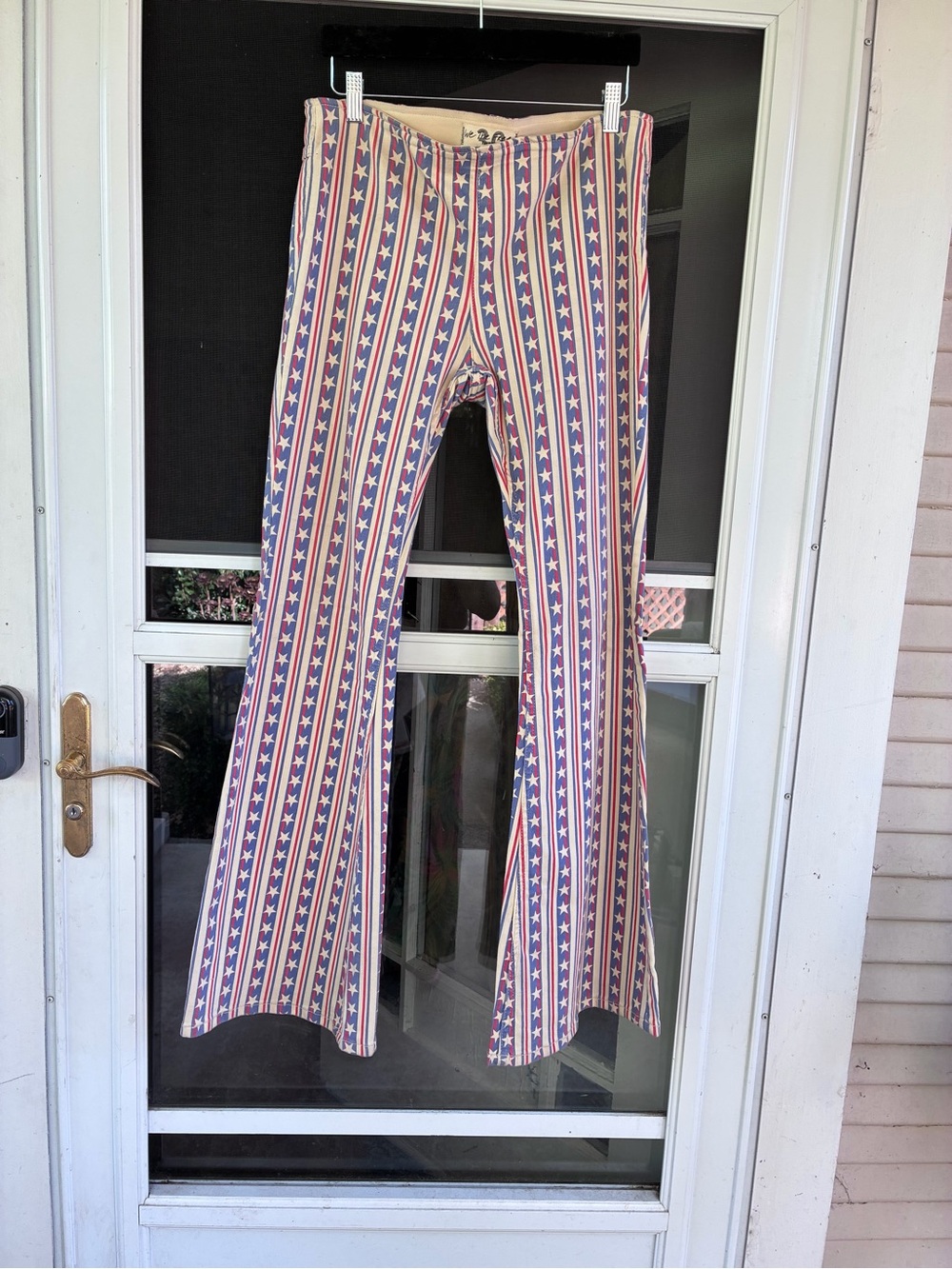 We The Free Flag-Stripe Star Flare Pants - Red, Blue, White